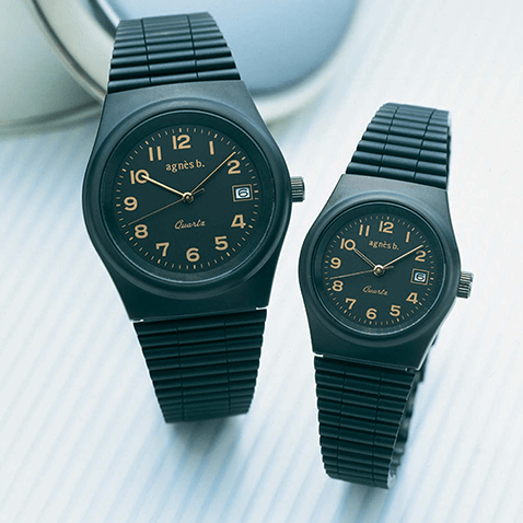アニエスベーが本格的にウオッチコレクションをスタートする前に、初めてデザインした時計の復刻版。